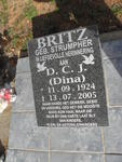 BRITZ D.C.J. nee STRUMPHER 1924-2005