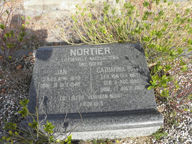 NORTIER Jan 1876-1948 & Catharina VAN DER WATT 1885-1962