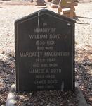 BOYD William 1850-1921 & Margaret MACKINTOSCH 1859-1941:: BOYD James A. 1853-1906 :: BOYD James 1886-1960