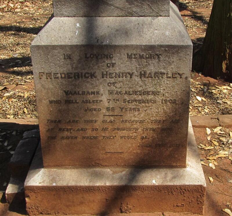 HARTLEY Frederick Henry -1902