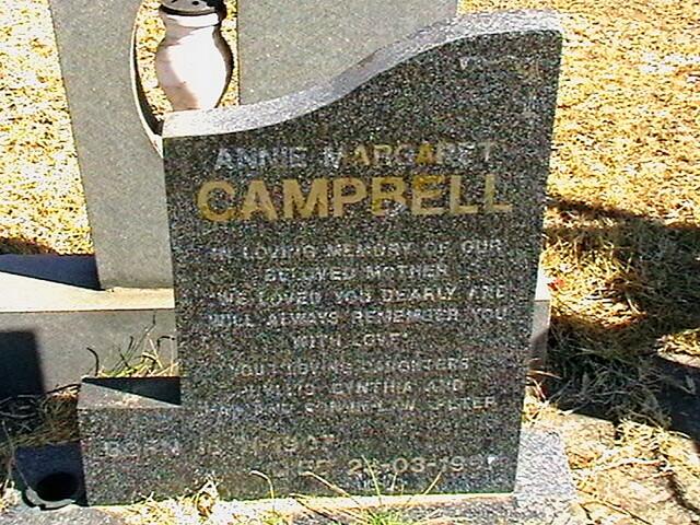 CAMPBELL Annie Margaret 19??-1997