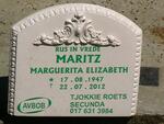 MARITZ Marguerita Elizabeth 1947-2012