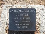 COERTZE Maria Magdalena 1886-1972