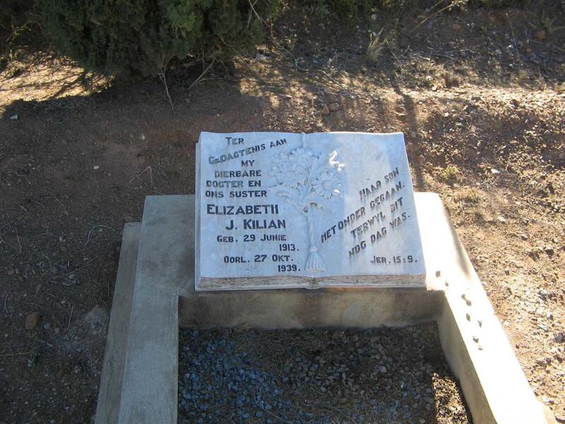 KILIAN Elizabeth J. 1913-1939