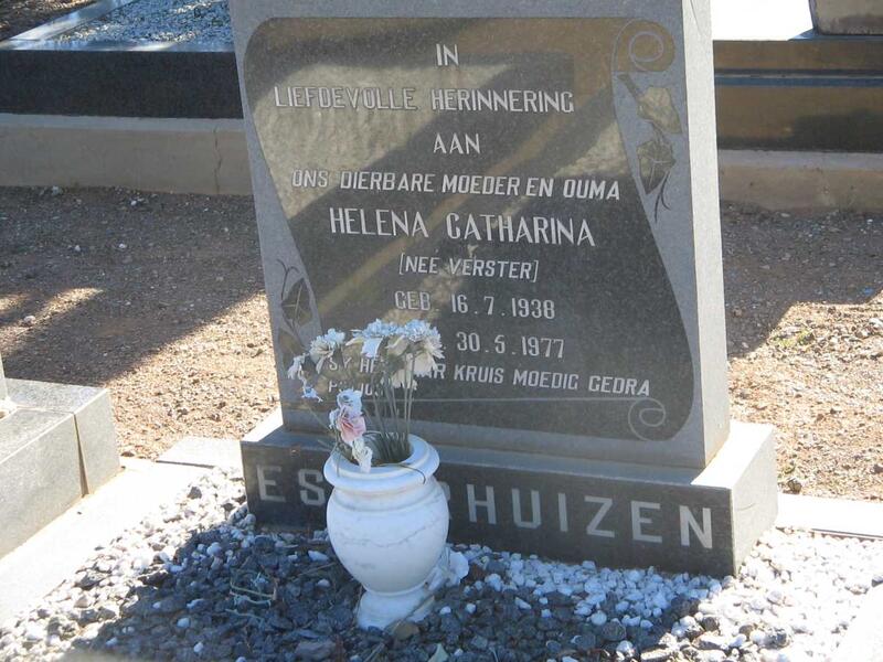 ESTERHUIZEN Helena Catharina nee VERSTER 1938-1977