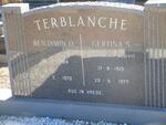 TERBLANCHE Benjamin O. 1904-1979 & Gertina S. van der MESCHT 1915-1977