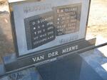 MERWE D.B., van der 1906-1995 & E.M. STEYL 1907-1984
