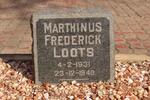 LOOTS Marthinus Frederick 1931-1940