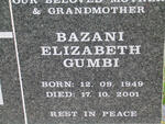 GUMBI Bazani Elizabeth 1949-2001