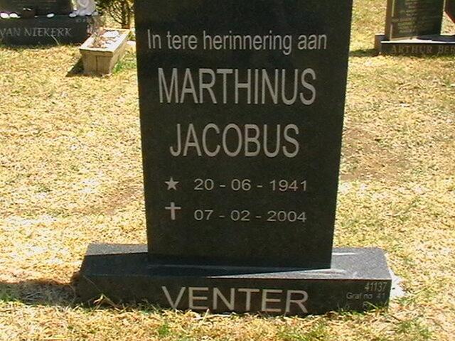 VENTER Marthinus Jacobus 1941-2004