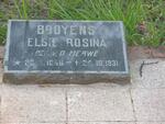 BOOYENS Elsie Rosina nee V.D. MERWE 1886-1931