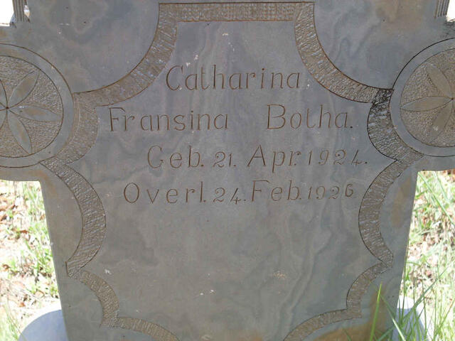 BOTHA Catharina Fransina 1924-1926