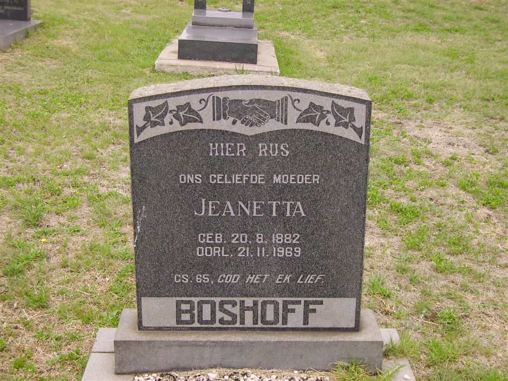 BOSHOFF Jeanetta 1882-1969