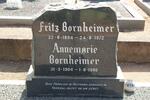 BORNHEIMER Fritz 1894-1972 & Annemarie 1904-1986