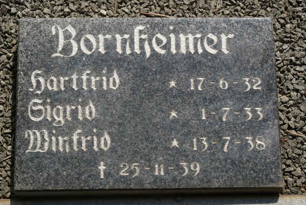BORNHEIMER Hartfrid 1932-1939 :: BORNHEIMER Sigrid 1933-1939 :: BORNHEIMER Winfrid 1938-1939