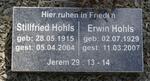 HOHLS Erwin 1929-2007 & Stillfried 1915-2004