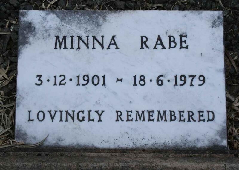 RABE Minna 1901-1979