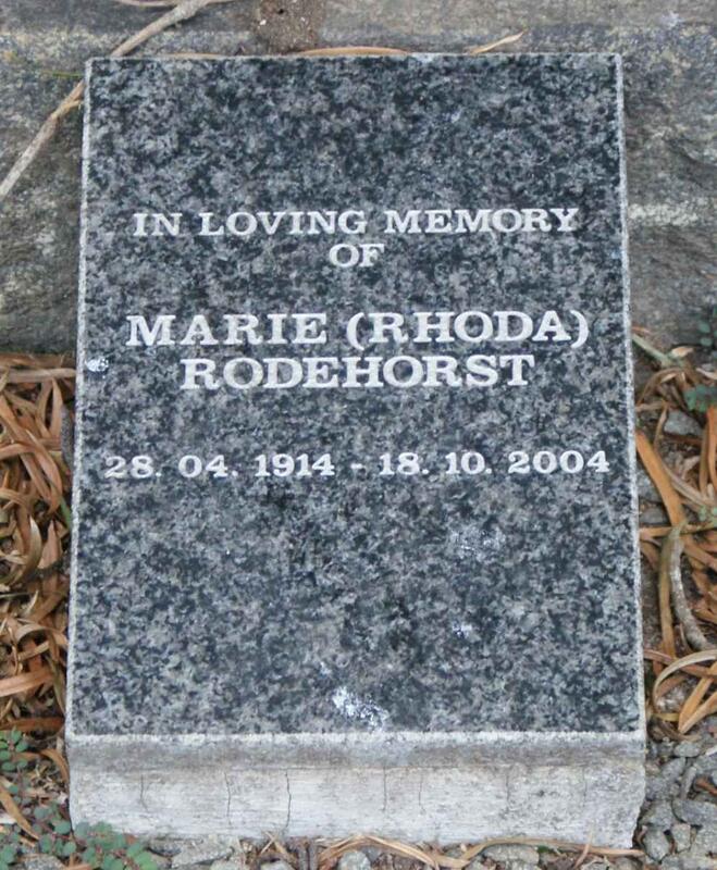 RODENHORST Marie 1914-2004