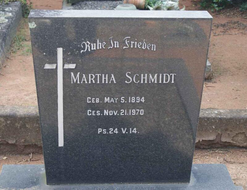 SCHMIDT Martha 1894-1970