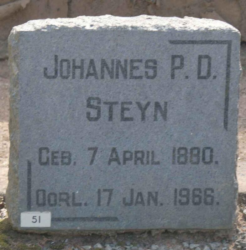 STEYN Johannes P.D. 1880-1966