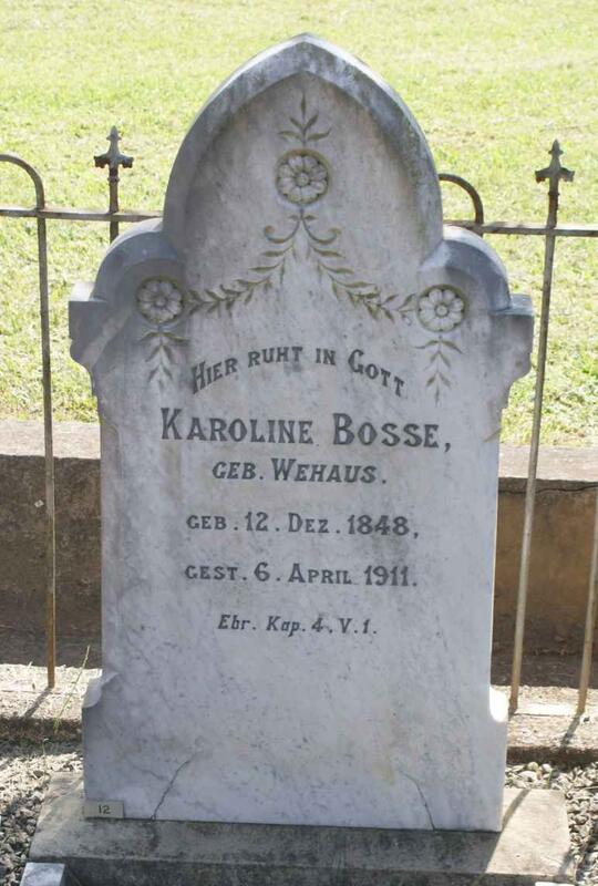 BOSSE Karoline nee WEHAUS 1848-1911