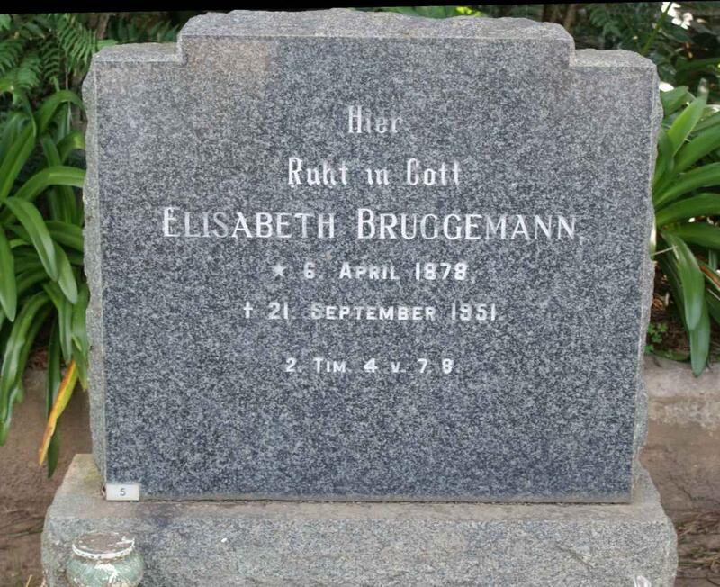 BRUGGEMANN Elisabeth 1878-1951