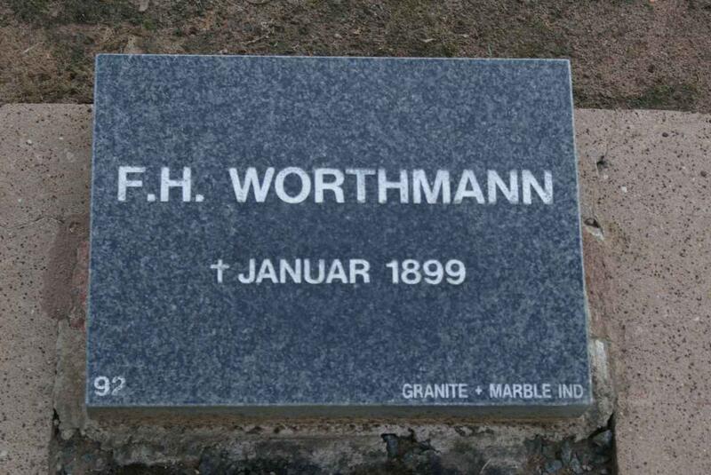 WORTHMANN F.H. -1899
