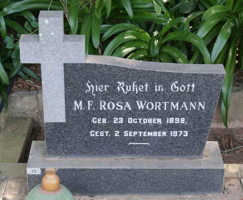 WORTMANN M.F. Rosa 1898-1973