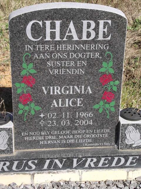 CHABE Virginia Alice 1966-2004