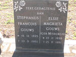 GOUWS Stephanus Francois 1895-1983 & Elsie Magrieta MYBURGH 1899-1981