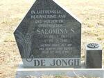 JONGH Salomina S., de 1917-1996