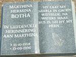 BOTHA Marthina Hermina 1958-1996