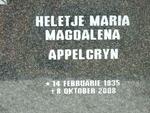 APPELGRYN Heletje Maria Magdalena 1935-2008
