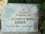 DAVIES Elizabeth Maria 1984-1994