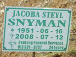 SNYMAN Jacoba Steyl 1951-2008