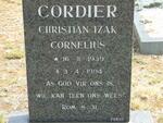 CORDIER Christiaan Izak Cornelius 1939-1994