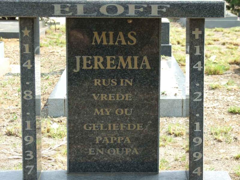 ELOFF Mias Jeremia 1937-1994