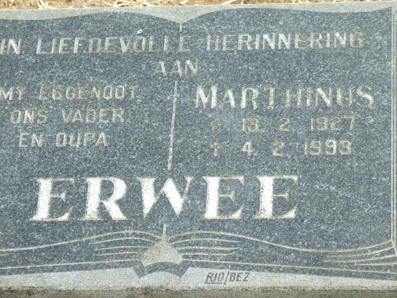 ERWEE Marthinus 1927-1993