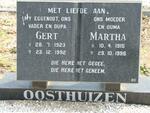 OOSTHUIZEN Gert 1923-1992 & Martha 1915-1996
