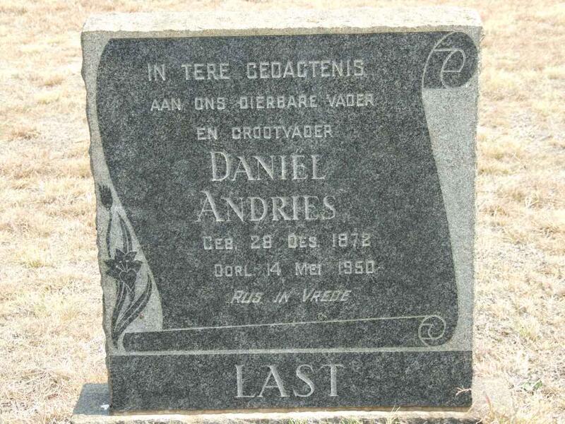LAST Daniel Andries 1872-1950