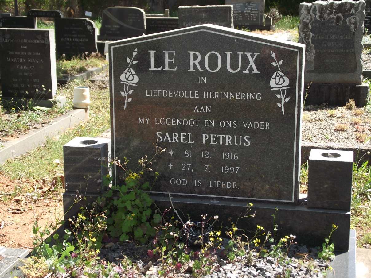 ROUX Sarel Petrus, le 1916-1997