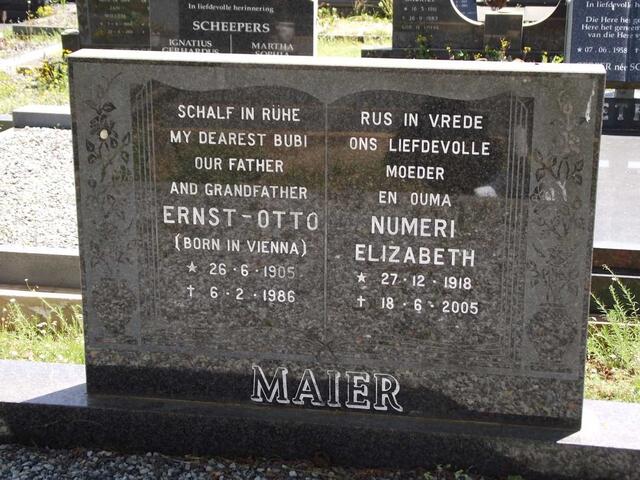 MAIER Ernst-Otto 1905-1986 & Numeri Elizabeth 1918-2005