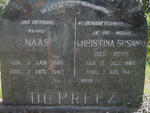 PREEZ Naas, du 1886-1967 & Christina Susanna RENS 1884-1949