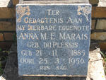 MARAIS Anna M.E. DU PLESSIS 1885-1956