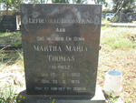 THOMAS Martha Maria DU PREEZ 1902-1975
