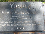 YOUNG Martha Maria Susanna 1927-2001