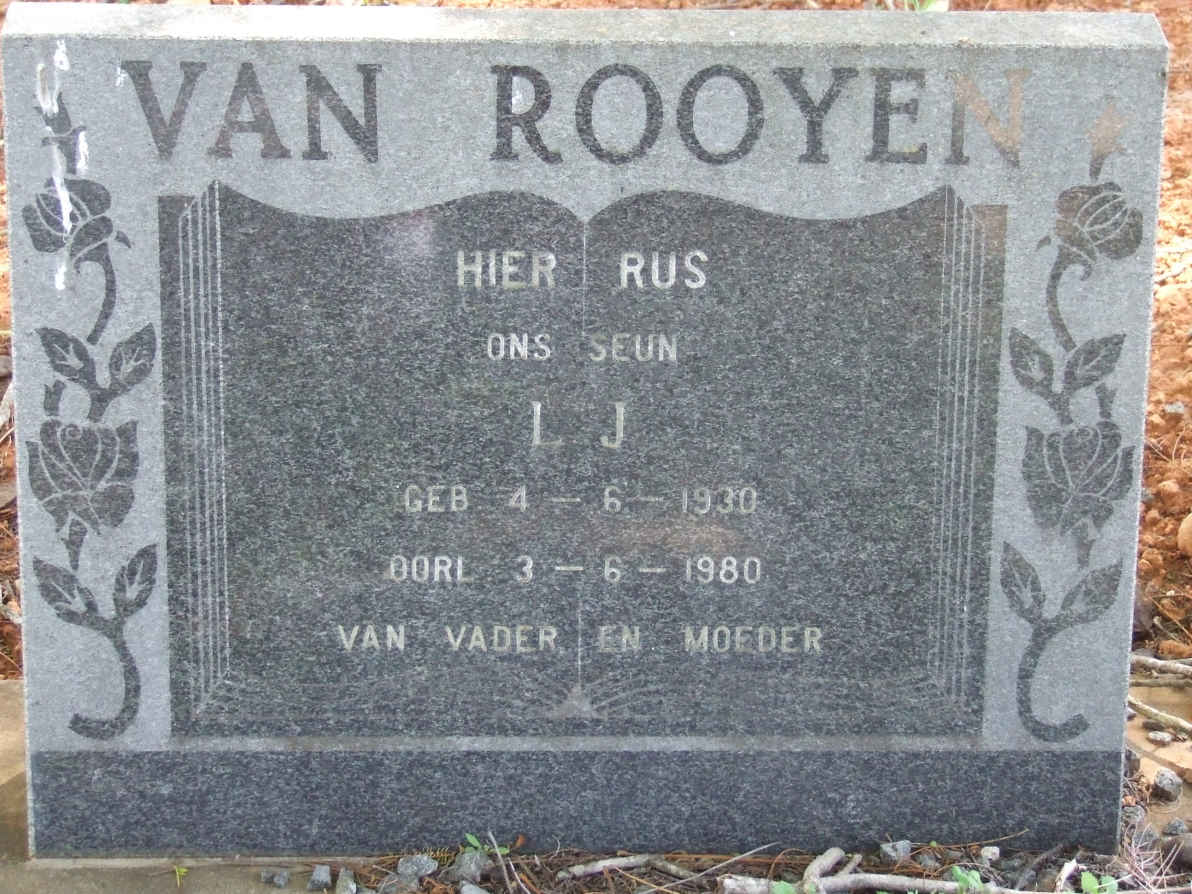 ROOYEN L.J., van 1930-1980