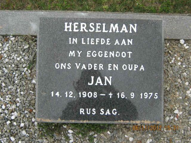HERSELMAN Jan 1908-1975
