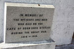 6. Cape of Good Hope Station Memorial 1914-1918