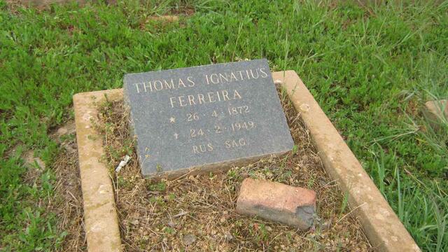 FERREIRA Thomas Ignatius 1872-1949
